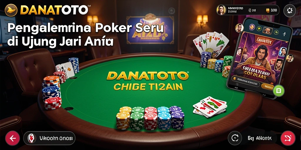 Tampilan seru dari permainan Poker di DANATOTO.