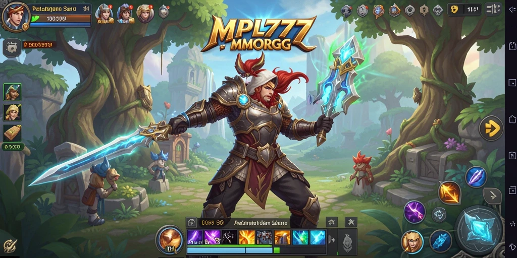 Tangkapan layar MPL777 menampilkan pertempuran seru dalam dunia MMORPG.